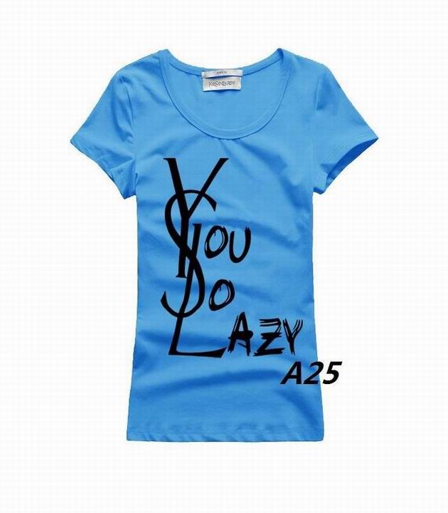 YSL short round collar T woman S-XL-245